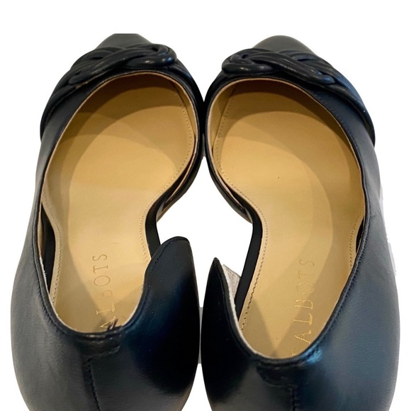 Talbots Laney D'Orsay Wedge Black Knot Shoes Career Office Size 7.5 - Picture 7 of 14